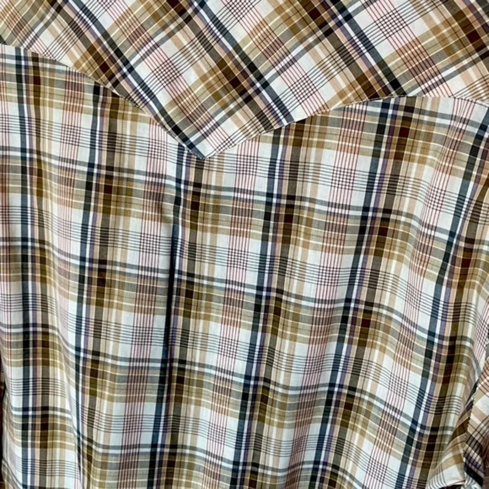 ATB Authentic‎ Western Vintage Pearl Snap Long Sleeve Button Up Shirt Size 16